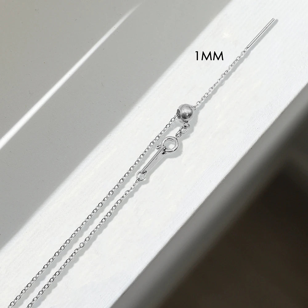 Women's Silver Color Fashion DIY Jewelry charm Adjustable Length Pendant Necklace Stainless Steel Choker Necklace