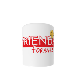 White glossy mug "Friends forever"