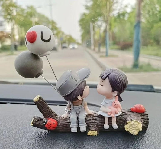 Add Some Love Cartoon Confession Balloon Tree Fork - Cute Car Interior Decoration for Lovers