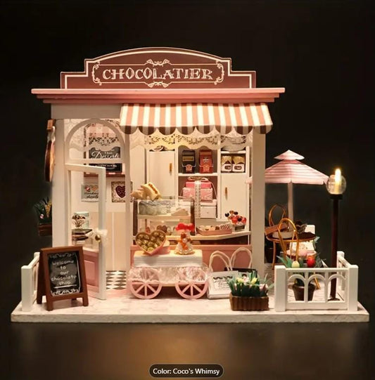 Creative Wooden DIY Miniature House Model Kit - For Adults & Teens, Birthday, small towns, play doll, scale models, gift