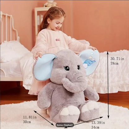 Giant Elephant Stuffed Animal Plush Toy, Large 30" Cute Jumbo Soft Toys, Huge Big Size Plushie, Gifts For Kids