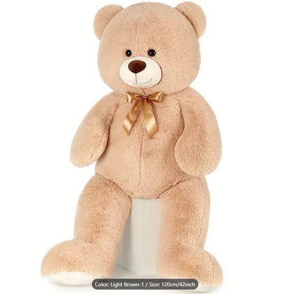 4ft Big Soft Plush Teddy Bear - Giant Cream Stuffed Animal for Youngsters, Birthday Gifts, Shower Decor, Cute Plush Toys