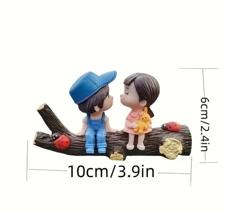 Add Some Love Cartoon Confession Balloon Tree Fork - Cute Car Interior Decoration for Lovers