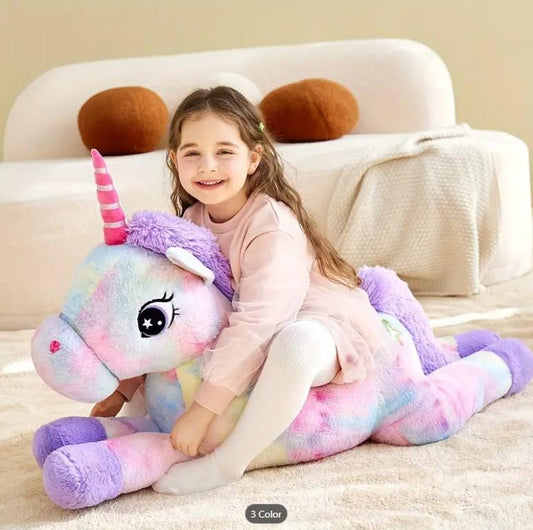 Giant Unicorn Stuffed Animal Plush Toy, Huge Big Size Plushy Fluffy Fat Oversized Plushie, Large Cute Jumbo Soft Toys, Gifts