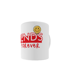 White glossy mug "Friends forever"